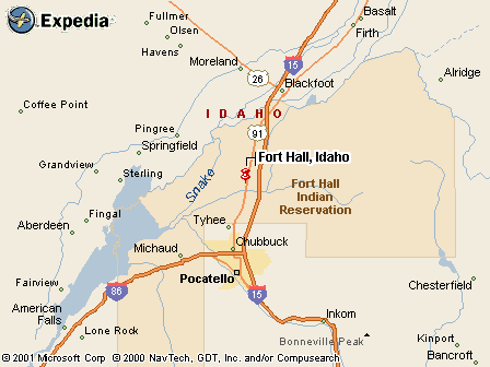 Fort Hall IR, ID map
