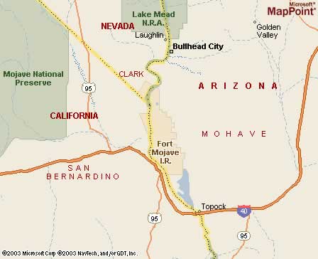 Fort Mohave Indian Reservation Map