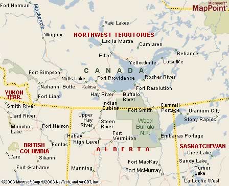 Hay River, Northwest Territories, Canada Map