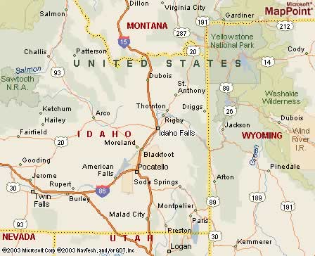 Idaho Falls, ID Map