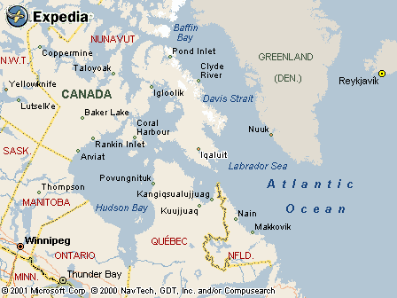 Iqluit, Nunavut, Canada Map
