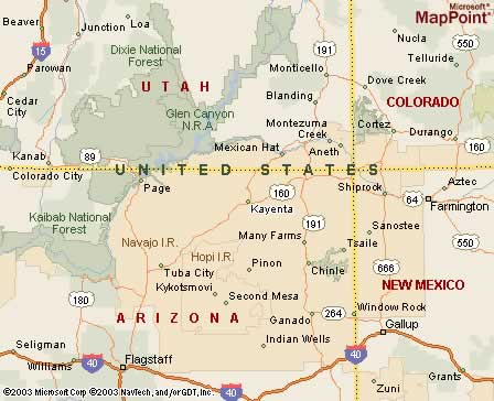 Kayenta, AZ Map
