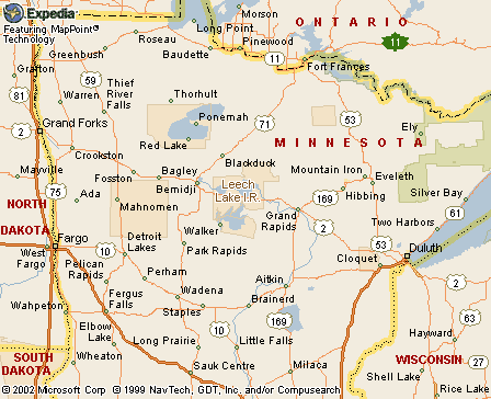 Leech Lake,MN Map