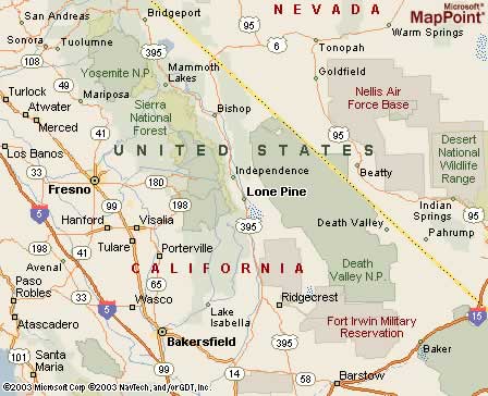 Lone Pine, CA Map