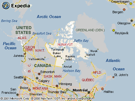 Map - Territory of Nunavut