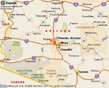 Pheonix, AZ Map