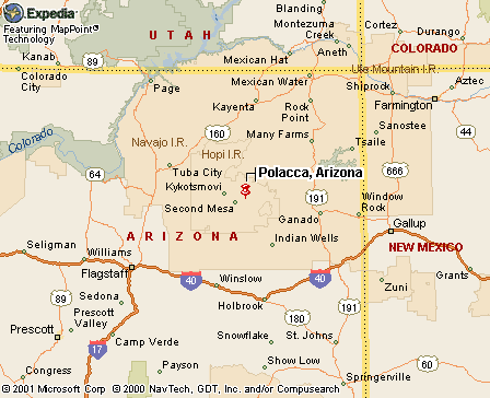 Polacca, Arizona map