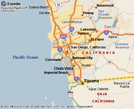 San Diego, CA Map