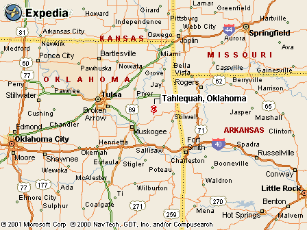 Tahlequah OK Map