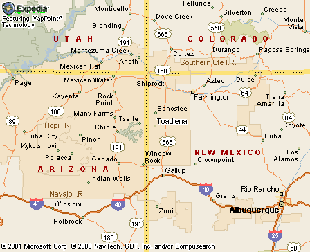 Map - Toadlena, NM