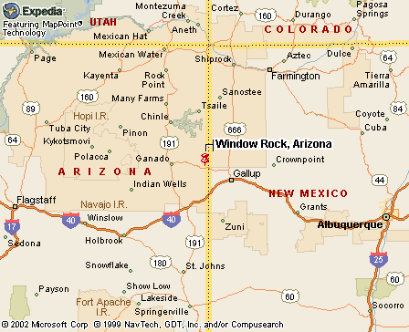 Window Rock, Arizona map