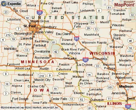 Winona, Minnesota map
